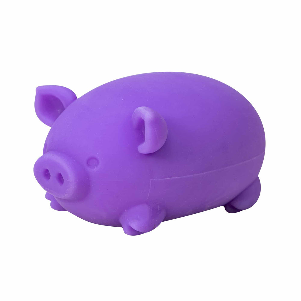 Animal-Shaped NeeDoh Dig’ It Pig | Select Velvet Canopy - Purrfect Cat Squishy Character Stress Toy Detail