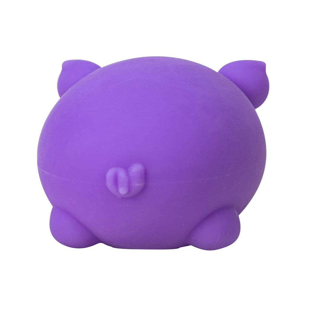 Animal-Shaped NeeDoh Dig’ It Pig | Select Velvet Canopy - Purrfect Cat Squishy Character Stress Toy Detail