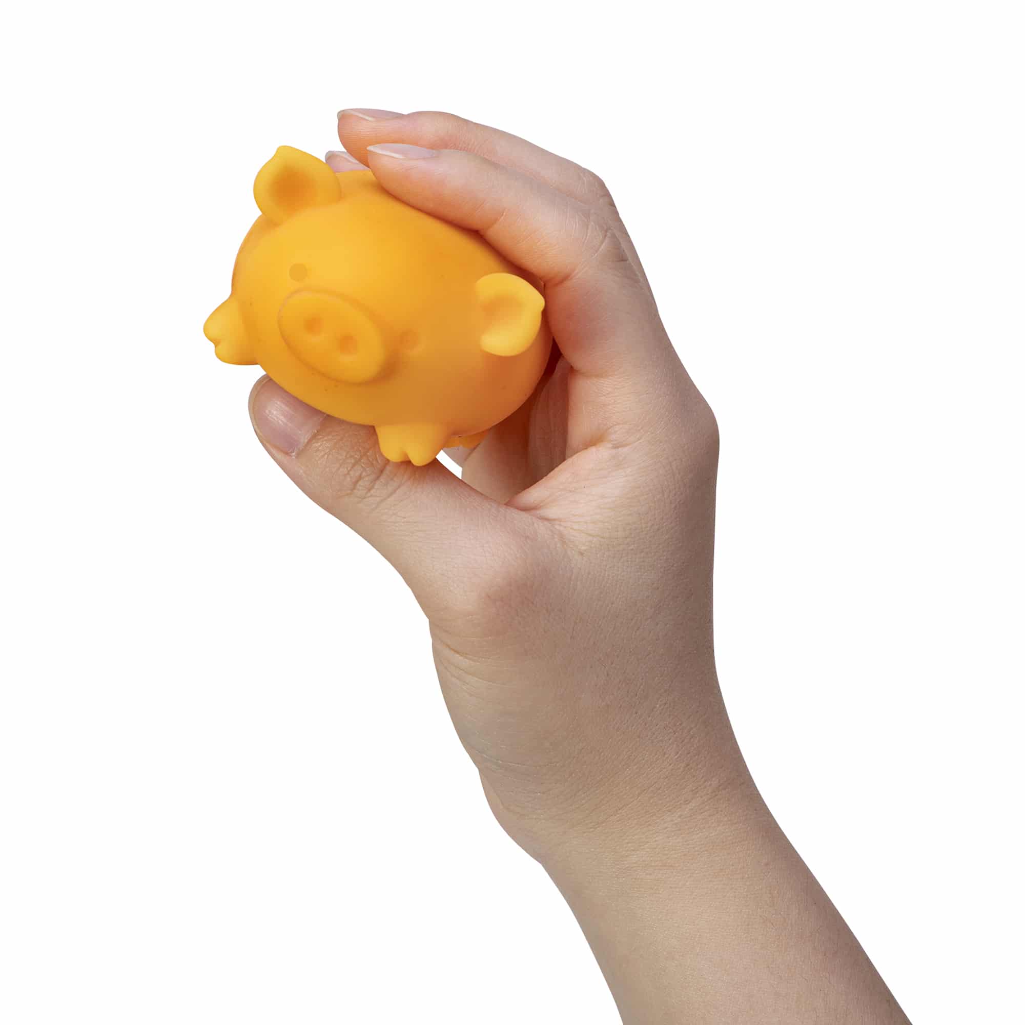 Animal-Shaped NeeDoh Dig’ It Pig | Select Velvet Canopy - Purrfect Cat Squishy Character Stress Toy Detail