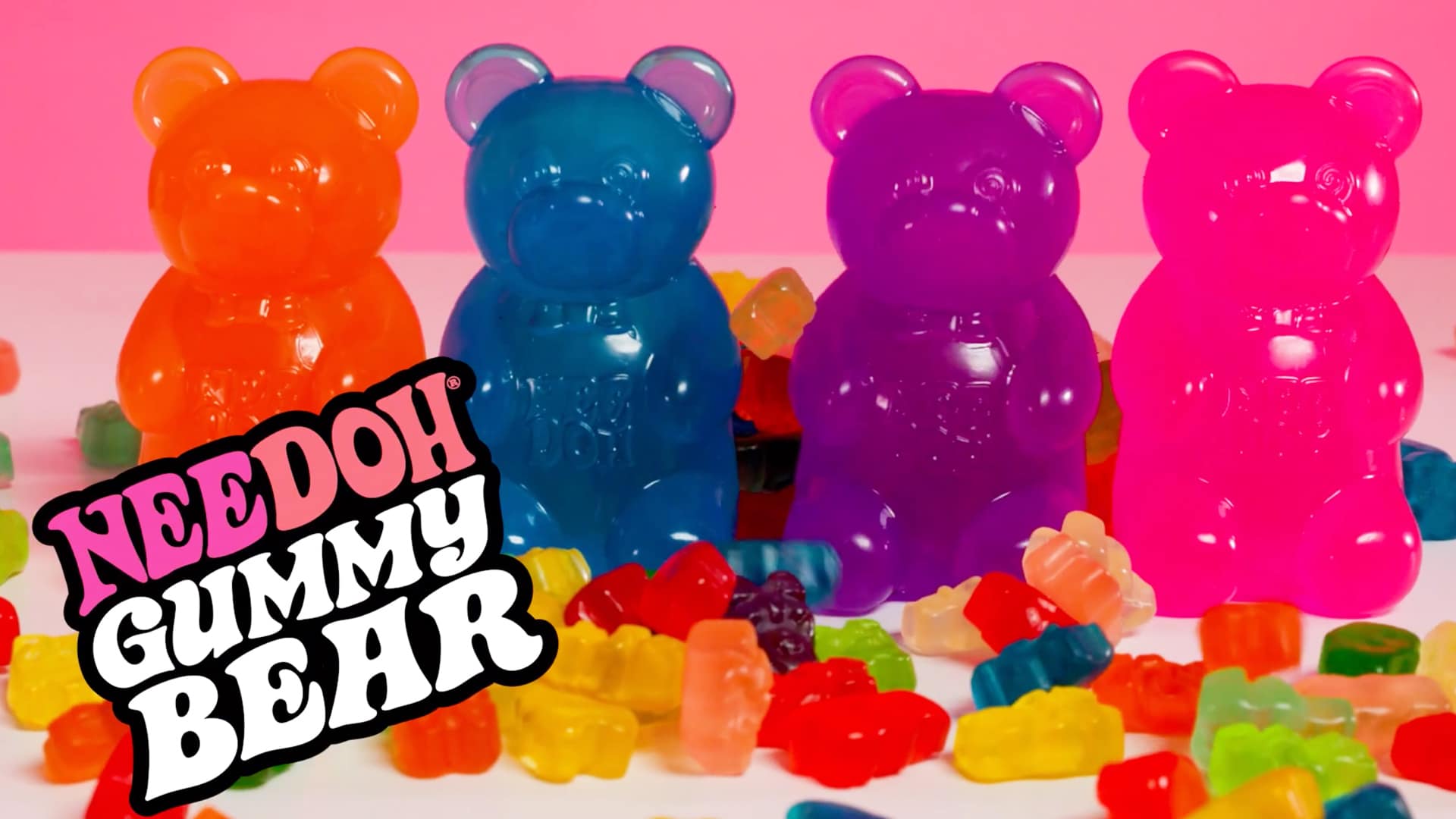 Animal-Shaped NeeDoh Gummy Bear | Edition Canyon Forest - Purrfect Cat Squishy Character Stress Toy Detail